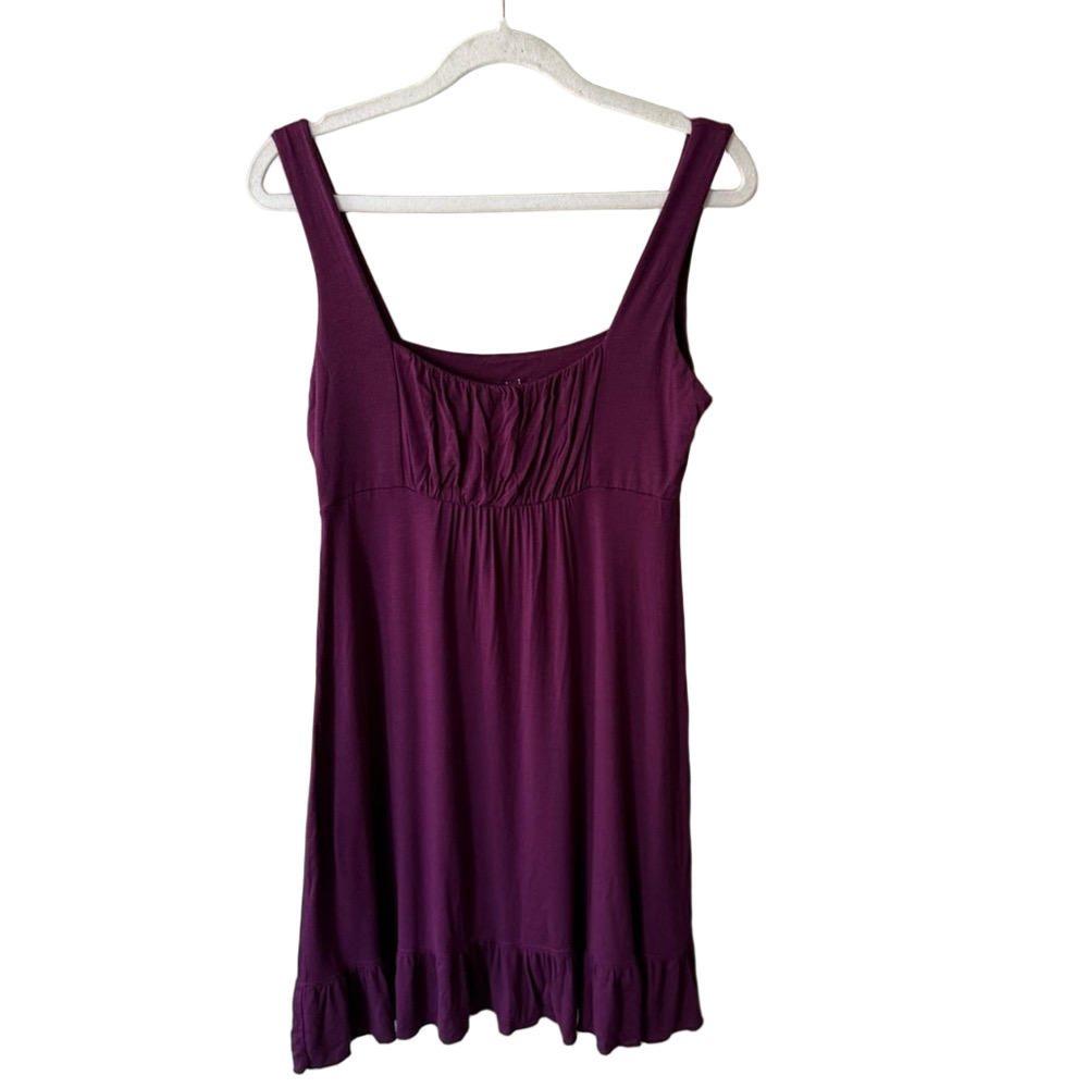 Kensie Girl Purple Ruched Sundress Sleeveless Mini Size M Summer Relaxed Casual